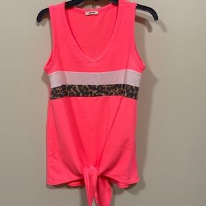 First Love vneck tank pink